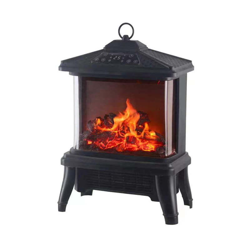 Cyfrowy 3D Flame Electric Ceramic Heater z wyświetlaczem i uchwytem LED